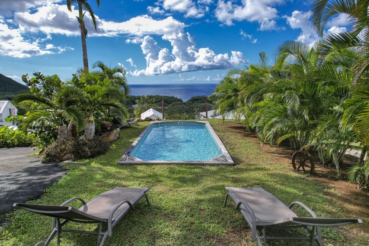 29.Guadeloupe Deshais- location villa 4 chambres 8 personnes avec piscine vue Mer